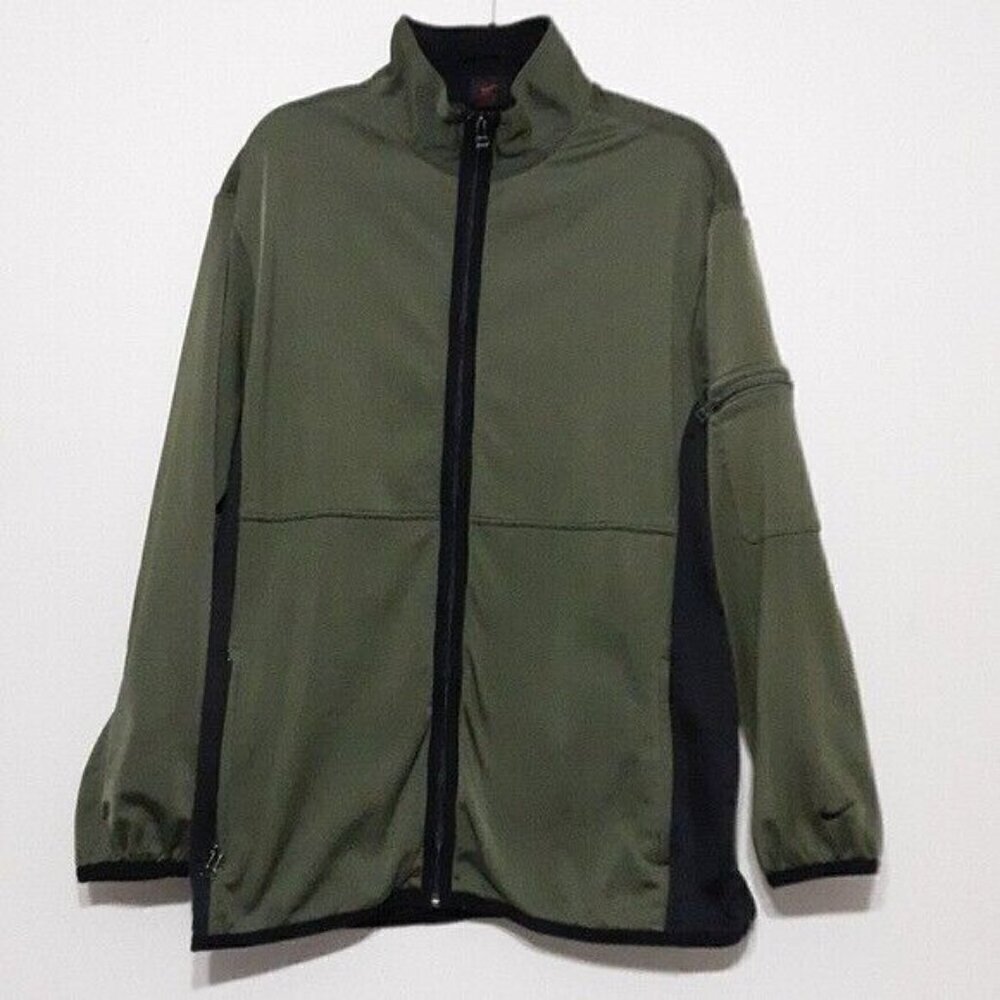 Nike men's Jacket performance outdoor hiking pullover M green y2k full zip